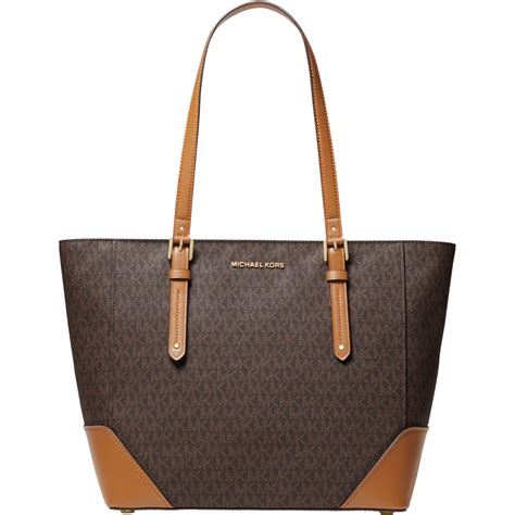 michael kors top-zip large tote navy|michael kors large travel tote.